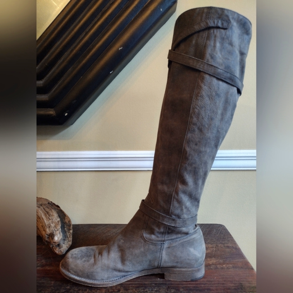 LD Tuttle Grey Artisan Riding Boots Size 40 (10) - Picture 4 of 15